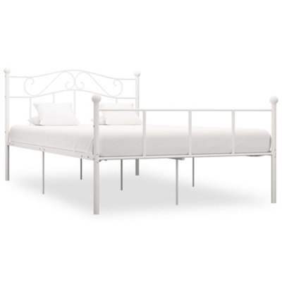 Berkfield Bed Frame White Metal 160X200 Cm - image 1
