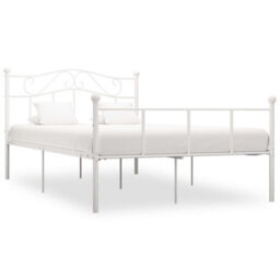 Berkfield Bed Frame White Metal 160X200 Cm - thumbnail 1