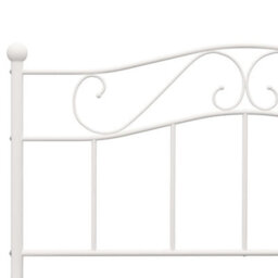 Berkfield Bed Frame White Metal 160X200 Cm - thumbnail 5