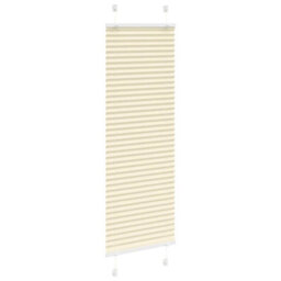 Berkfield Pleated Blind Cream 40X100 Cm Fabric Width 39.4 Cm Polyester - thumbnail 3