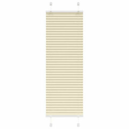 Berkfield Pleated Blind Cream 40X100 Cm Fabric Width 39.4 Cm Polyester
