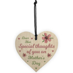 Red Ocean Nan Mothers Day Gift Wooden Heart Plaque Keepsake Mother's Day Gift For Nan - thumbnail 5