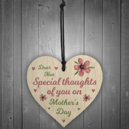 Red Ocean Nan Mothers Day Gift Wooden Heart Plaque Keepsake Mother's Day Gift For Nan - thumbnail 2