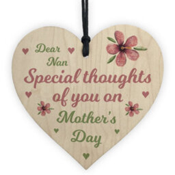 Red Ocean Nan Mothers Day Gift Wooden Heart Plaque Keepsake Mother's Day Gift For Nan - thumbnail 1