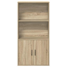 Berkfield Durable Bookcase Sonoma Oak 60X24X120 Cm Engineered Wood - thumbnail 4