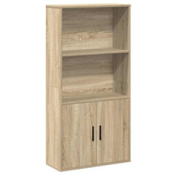 Berkfield Durable Bookcase Sonoma Oak 60X24X120 Cm Engineered Wood - thumbnail 1