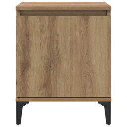Berkfield Modern Artisan Oak Bedside Table Artisan Oak Engineered Wood, Metal - thumbnail 6