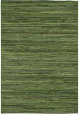 Green Outdoor Rug, Striped Stain-Resistant Rug For Patio, Deck, Garden, 5mm Modern Outdoor Area Rug-60 X 200Cm (Runner) - image 1