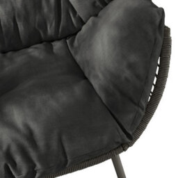 Furniturebox Uk Grey Indoor / Outdoor Rattan Double Egg Chair Seat - thumbnail 6