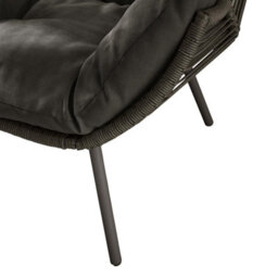 Furniturebox Uk Grey Indoor / Outdoor Rattan Double Egg Chair Seat - thumbnail 7
