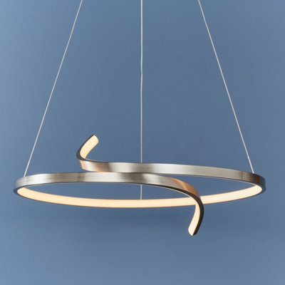 Anson Lighting Navarre Pendant Light Finished In Satin Nickel Plate And White Silicone - image 1