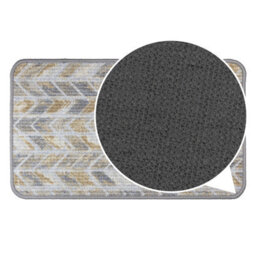 Jvl Fiora Machine Washable Door Mat & Runner Rug Quartz Chevron - thumbnail 7