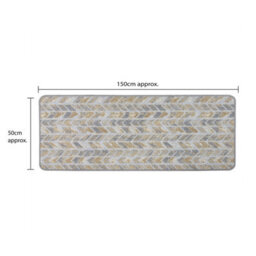 Jvl Fiora Machine Washable Door Mat & Runner Rug Quartz Chevron - thumbnail 9