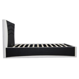 SlumberWorx Galaxy Ottoman Storage Led Headboard Gaming Single Bed Frame (Black And White) - thumbnail 7