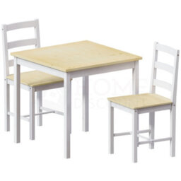 Lassic Vida Designs Yorkshire White & Pine Solid Pine 2 Seater Dining Set With 2 Chairs - thumbnail 7