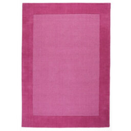 Handmade Luxurious Easy To Clean Modern Wool Bordered Pink Plain Wool Living Room & Bedroom Rug-160Cm X 230Cm - thumbnail 6