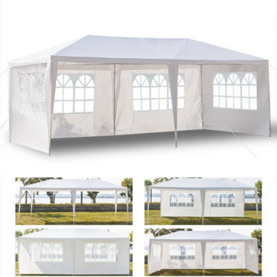 3X6M Large Garden Heavy Duty Gazebo Marquee Party Pe Tent Wedding Canopy White - image 1