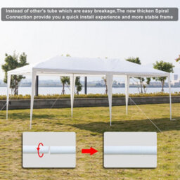 3X6M Large Garden Heavy Duty Gazebo Marquee Party Pe Tent Wedding Canopy White - thumbnail 9