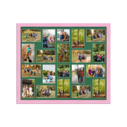 AK Frames 80X70Cm Pastel Pink Classic Multi Photo Frame With Emerald Mount - Holds 20 Apertures (18X) 6X4, (2X) 4X4 Photos - thumbnail 1
