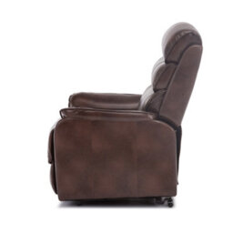 More4Homes Buckingham Single Motor Electric Rise Recliner Bonded Leather Armchair Sofa Mobility Chair (Brown) - thumbnail 5