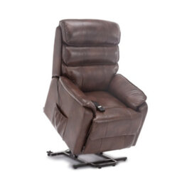 More4Homes Buckingham Single Motor Electric Rise Recliner Bonded Leather Armchair Sofa Mobility Chair (Brown) - thumbnail 4