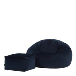 icon Kingston Classic Velvet Bean Bag Chair & Pouffe Midnight Blue Bean Bag Chair - thumbnail 1