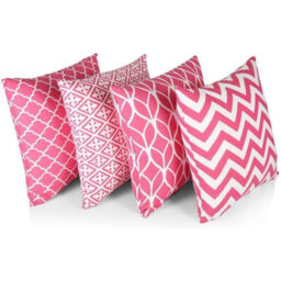 Penguin Home Set Of 4 - Decorative Geometric Pattern Double Sided Square Cushion Covers - thumbnail 1