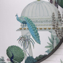 Annibells Oriental Peacock Metal Framed Wall Mirror Indoor / Outdoor (17298) - thumbnail 2