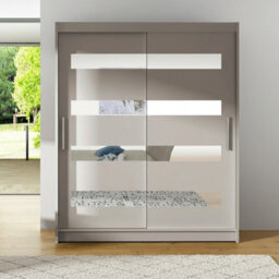 Westa Xiii 150 Cm Sliding Door Wardrobe With Mirrors Cashmere - thumbnail 1