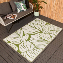 OHS Palm Garden Outdoor Rug Large Waterproof Non Slip Area Reversible Mat - thumbnail 3