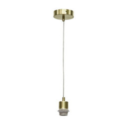 First Choice Lighting Set Of 2 Carss - Satin Brass Ceiling Pendant Kits For Easy Fit Shades - thumbnail 2