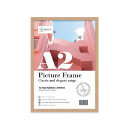 A2 Oak Picture Frame Fits A2 (42 X 59.4Cm - 16.5 X 23.4In) Poster, Photo, Artwork, Or Print. - thumbnail 1