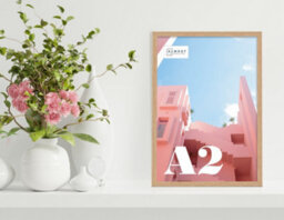 A2 Oak Picture Frame Fits A2 (42 X 59.4Cm - 16.5 X 23.4In) Poster, Photo, Artwork, Or Print. - thumbnail 4