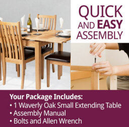 Hallowood Furniture Waverly Oak Small Extending Table - thumbnail 8