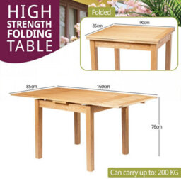 Hallowood Furniture Waverly Oak Small Extending Table - thumbnail 3