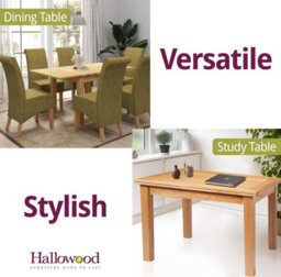 Hallowood Furniture Waverly Oak Small Extending Table - thumbnail 7