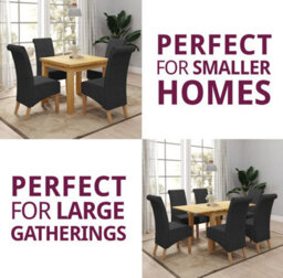 Hallowood Furniture Waverly Oak Small Extending Table - thumbnail 6