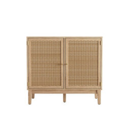 Wyld Haus Waterford Oak & Rattan 2-Doors Small Sideboard - thumbnail 2
