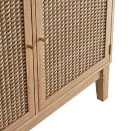 Wyld Haus Waterford Oak & Rattan 2-Doors Small Sideboard - thumbnail 5