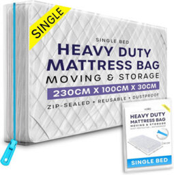 volila Single Mattress Bag With Zipper - Waterproof Mattress Storage Cover, Moving House - thumbnail 1