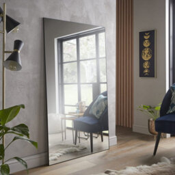The Online Mirror Shop Leaner Mirror Islington Handcrafted And Finished Rectangular Shape With Black Metal Frame- H 150Cm X W 85Cm - thumbnail 1