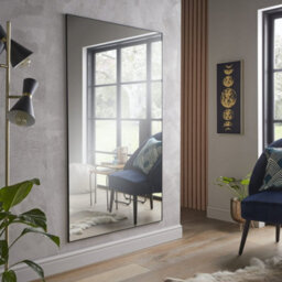The Online Mirror Shop Leaner Mirror Islington Handcrafted And Finished Rectangular Shape With Black Metal Frame- H 150Cm X W 85Cm - thumbnail 2
