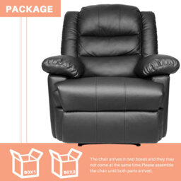 Onemill Adjustable Leather Recliner Chair Armchair Sofa Pu Leather  For Living Room Lounge - thumbnail 4