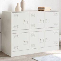 Berkfield Sideboard White 99X39X73 Cm Steel