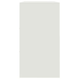 Berkfield Sideboard White 99X39X73 Cm Steel - thumbnail 8