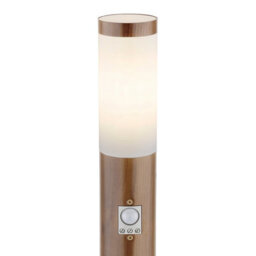 Luminosa Lighting Luminosa Boston Pir Outdoor Bollard Wood Look Ip44 1X E27 Dawn Dusk Sensor - thumbnail 3
