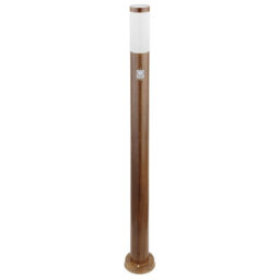 Luminosa Lighting Luminosa Boston Pir Outdoor Bollard Wood Look Ip44 1X E27 Dawn Dusk Sensor - thumbnail 2