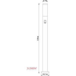 Luminosa Lighting Luminosa Boston Pir Outdoor Bollard Wood Look Ip44 1X E27 Dawn Dusk Sensor - thumbnail 5