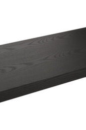 Orsina Bench With Black Wooden Top, Sleek Wooden Bench, Garden Bench For Outddor Patio, Rectangular Dining Bench - thumbnail 4