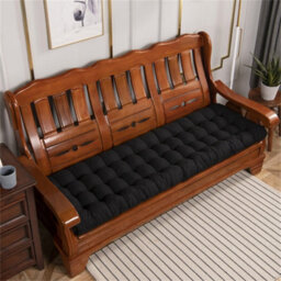 Living And Home Black Garden Bench Swing Chair Lounge Chair Seat Pad Cushion For Indoor Outdoor 160 Cm L X 50 Cm W - thumbnail 4